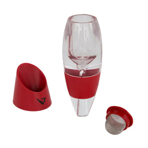 Vinturi Red Wine Aerator with No-Drip Base, Red