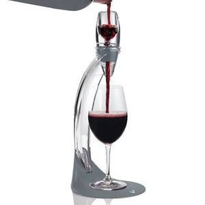 Vinturi Acrylic Wine Aerator Tower Set for Red Wines with Clear Stand